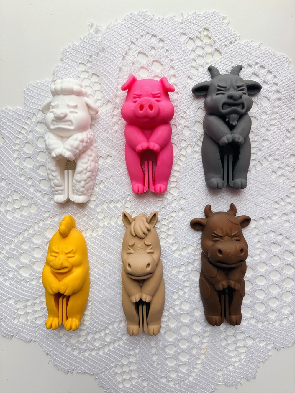 Farm Animal Magnetic Chip Clip Bundle - 3D Printed